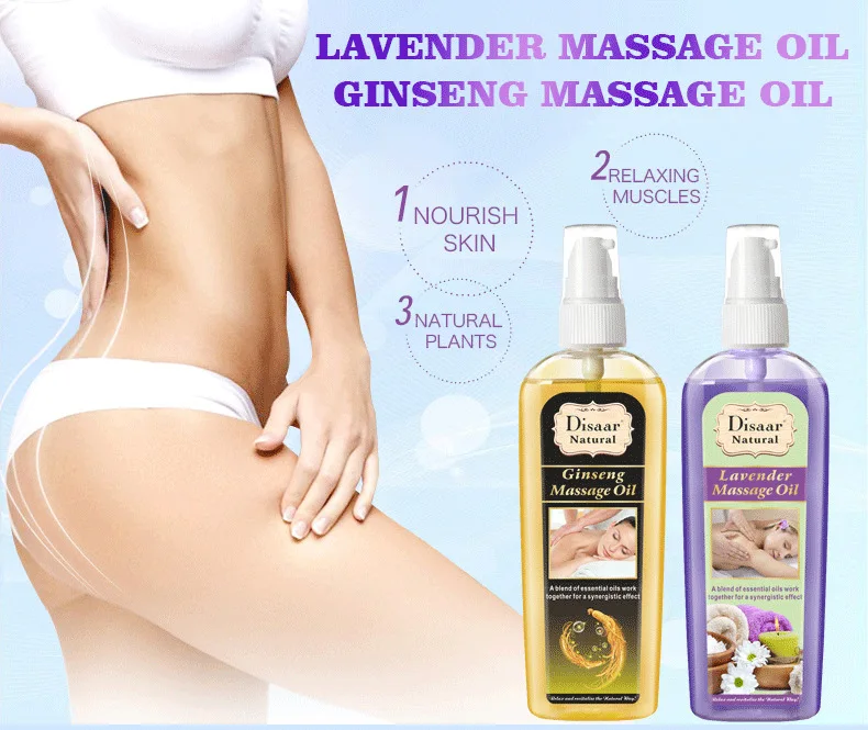 Disaar Soin 100% Pur Naturel De Ginseng Organique Lavande Huile de Massage 120ml