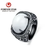 Fitness tracking health management waterproof smart wear mens ring jewelry with chip