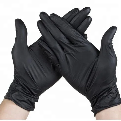 

Tattoo free ambidextrous latex exam grade authorized black tattoo nitrile gloves