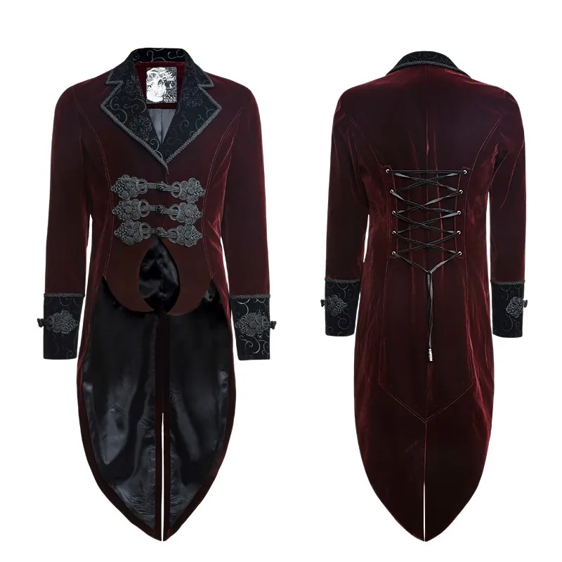 Y-635 Gothic Spring New Style Gentle Classical Velour Man Long Jacket