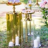 round acrylic plastic wedding banquet pillars for decoration
