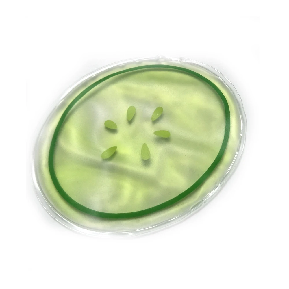 personal eye care sleep eye pad cucumber shape gel cooling eye mask for hot cold compress