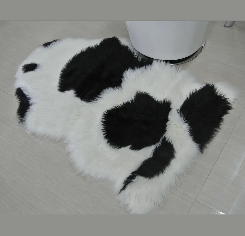 Living Room Faux Fur Rug With Jacquard Cow Pattern Buy Fur Rugs Product On Alibaba Com