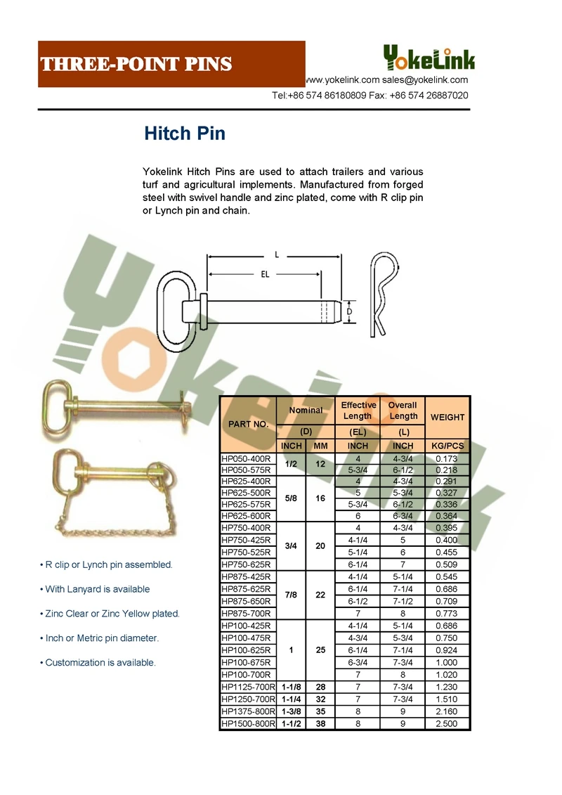 power-coated-hitch-pin-with-red-handle-buy-hitch-pin-tractor-hitch