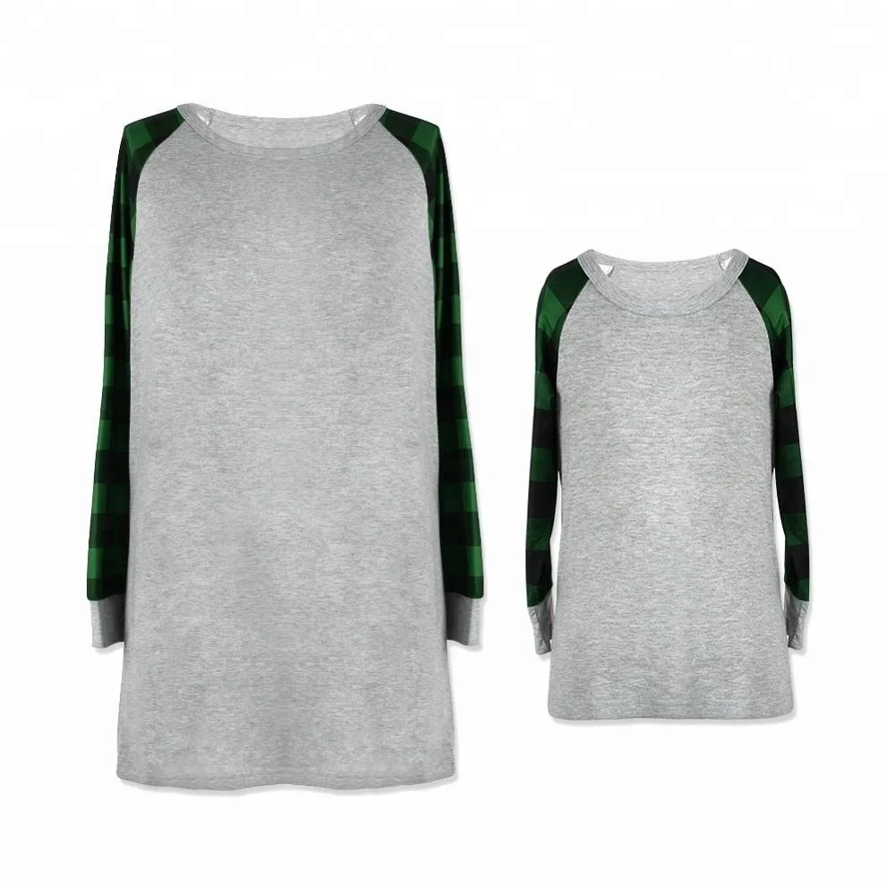 

C67 Mommy Plaid Sleeve Tunics KANCOOLD T-Shirt new high quality fashion Cotton O-Neck Long Sleeve t-shirt Pullover Tops Plaid T, N/a
