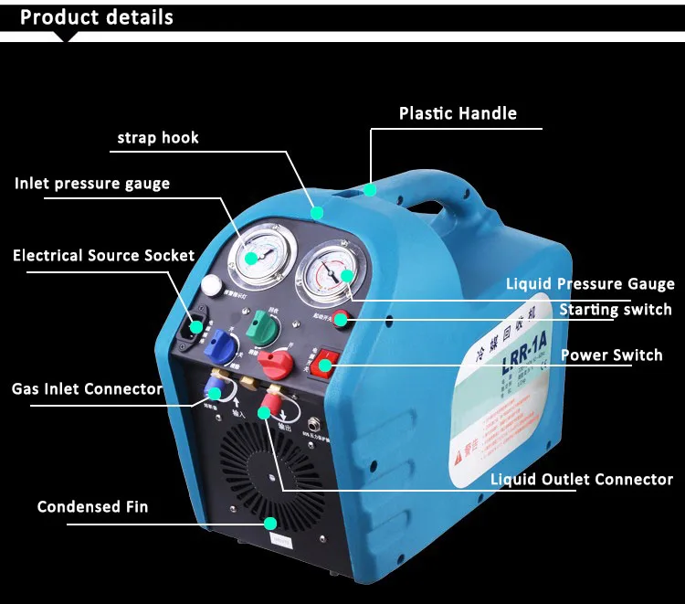 R22 R600a R290 Refrigerant Recovery Machine One Key To Recycle Buy