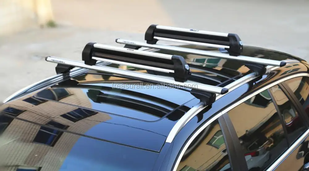 Aluminum Universal Car Ski Rack Roof Snowboard Carrier Roof Ski Carrier
