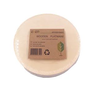 Image of Disposable plate/cutlery set biodegradable wooden tableware