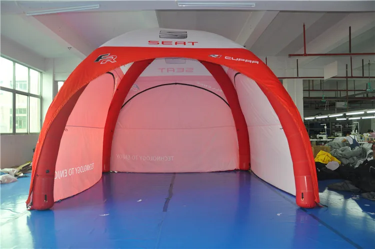 3 meter air dome tent with side walls, 360 degree custom printed inflatable tent