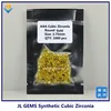 3.75mm Hot sale AAA round shape yellow machine cut loose stone cz