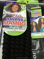 

havana mambo twist crochet braids 2X MAMBO TWIST BRAIDS 24" Black 1#,