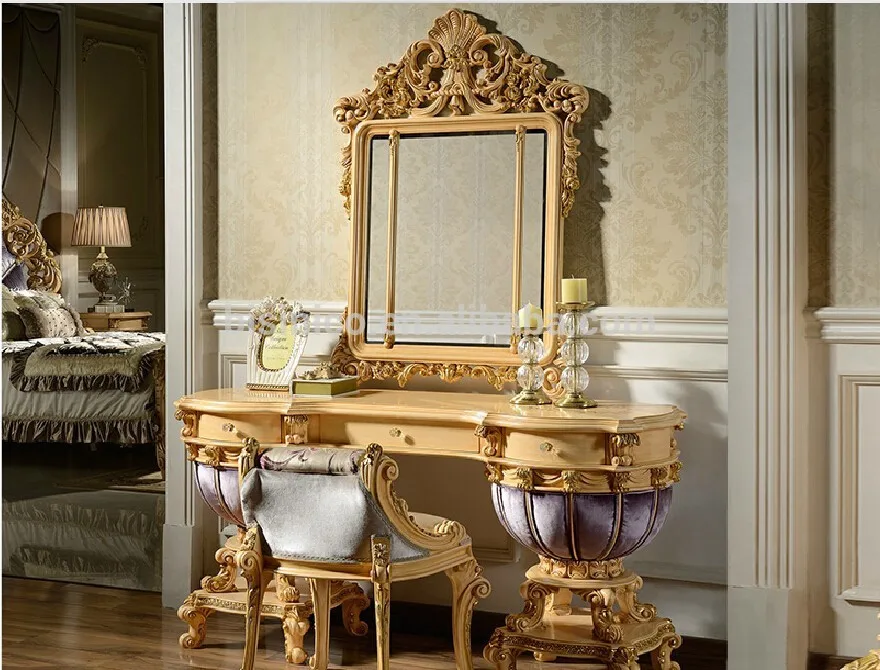 Luxe de style italien acajou massif meubles de chambre à coucher ... Chambre a coucher italienne de luxe