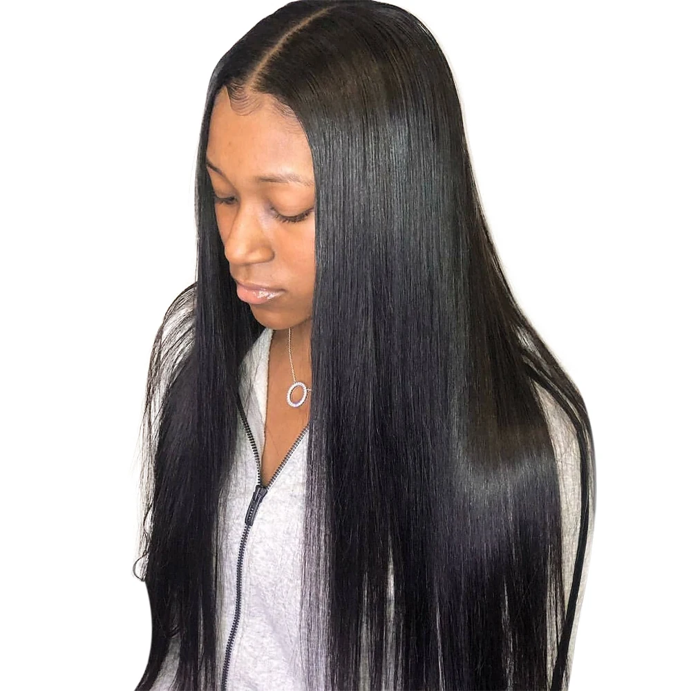 

Overnight Delivery Bleached Knot Pre Plucked Hairline Elastic Band soft indian remy hair glueless 13X6 lace front wig, Natural color