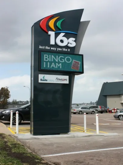 Free standing outdoor illuminated metal waterproof signagepylon sign board