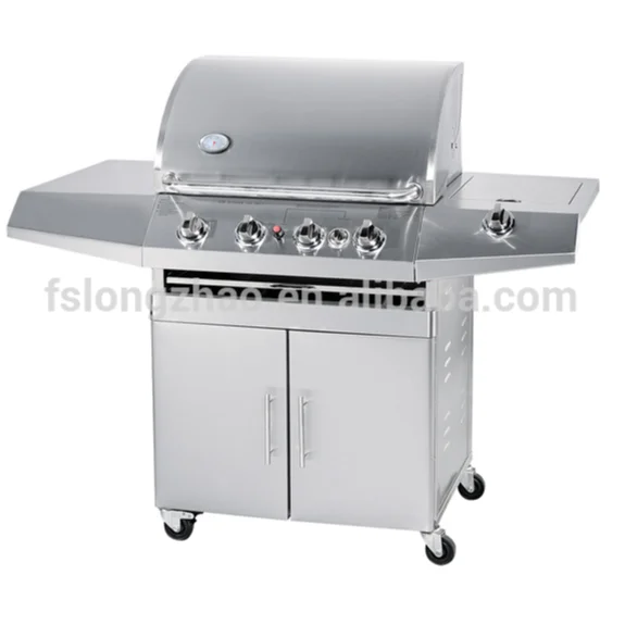 4 Branders Geëmailleerde Camping Weber Gas Grill A214sb Ce Goedkeuring,Sus201 Rvs Brander,Ronde Kap 5 Brander Weber