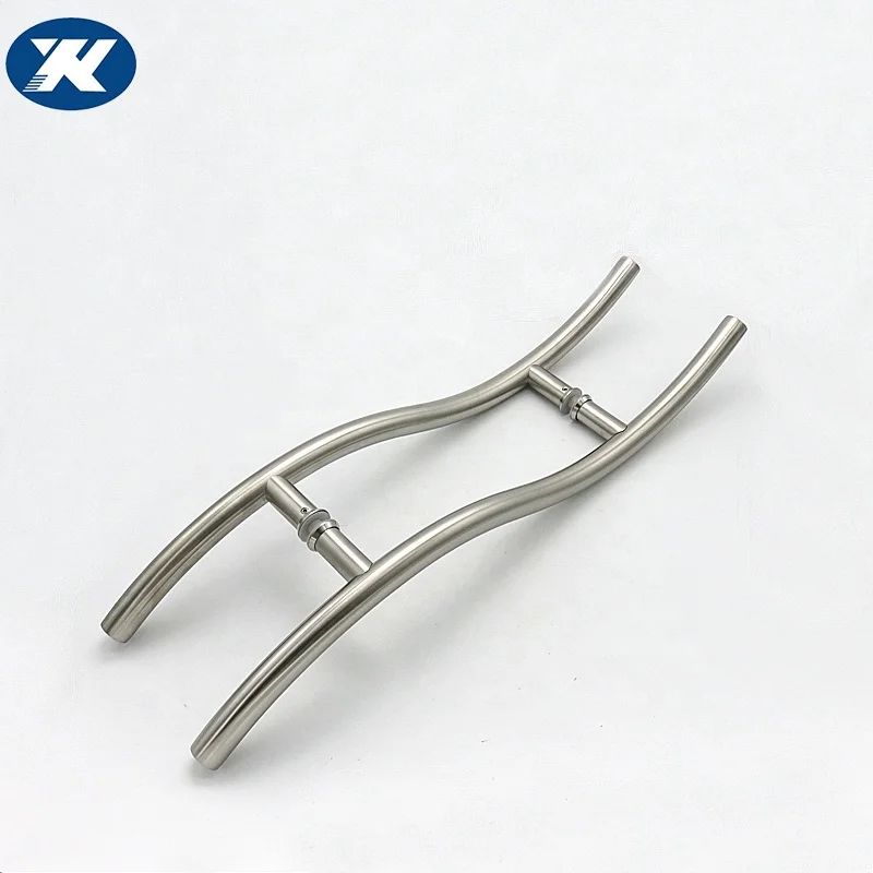 304 stainless steel S type double side glass door pull handle
