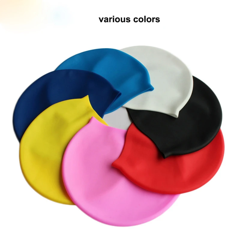 

Low MOQ Colorful Printing Silicone Swim Cap For Promotion