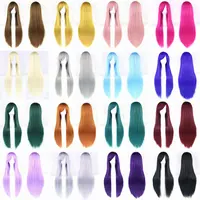 

Wholesale Women's Long Straight Cosplay Party Wigs Hairpieces Lolita Style Anime Wig Mixed Colors