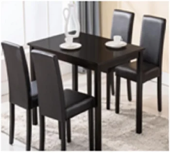 Solid Wood Dining Room Furniture Table And Four Chairs Pine+pu - Buy