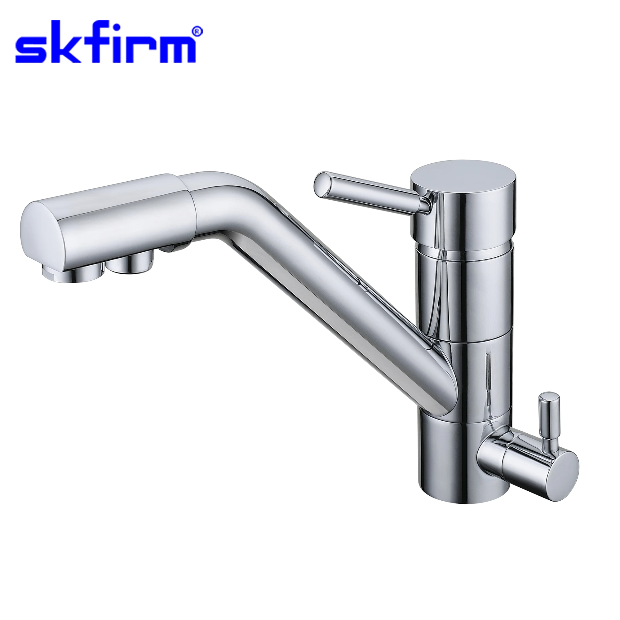 Brass Swivel Drinking Hot Cold Water Faucet 3 Way Water Filter