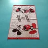 Cute Micky Mouse jacquard beach towel, bath towel with border