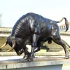 Looking strong tall bronze life size bull statues