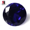 Stocked Round AAA Loose Gemstone, Wuzhou Factory Wholesale Price 113# Sapphire Deep Blue Synthetic Spinel