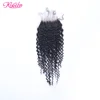 Wholesale 8A Brazilian Curly Wave Hair Closure 4 X 4 Lace Closure, Full Cuticles Crochet Braids With Human Hair Closure
