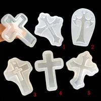 

Cross Shape Silicone Pendant DIY Molds Resin Casting Silicone Molds custom keychain mold