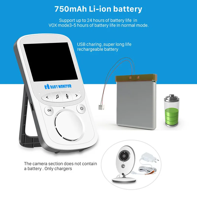 Wholesale Price VB605 Temperature Audio Baby Monitor VB605 Wireless Video Cam Electronic 2.4 Inch Color With Best Price Wholesale Price VB605 Temperature Audio Baby Monitor VB605 Wireless Video Cam Electronic 2.4 Inch Color With Best Price