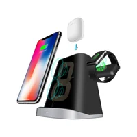 

10W 3 in 1 Wireless Charger Stand for Apple Watch,Mobile Phone, airpod,Built in 3 Coils