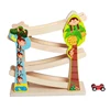 Hot sale wooden education toy playing animal gliding slot track rail ramp racing car tower set toy for kids