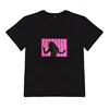 Super cool 3d flashing t-shirt, solid color tshirts with aaa battery inverter