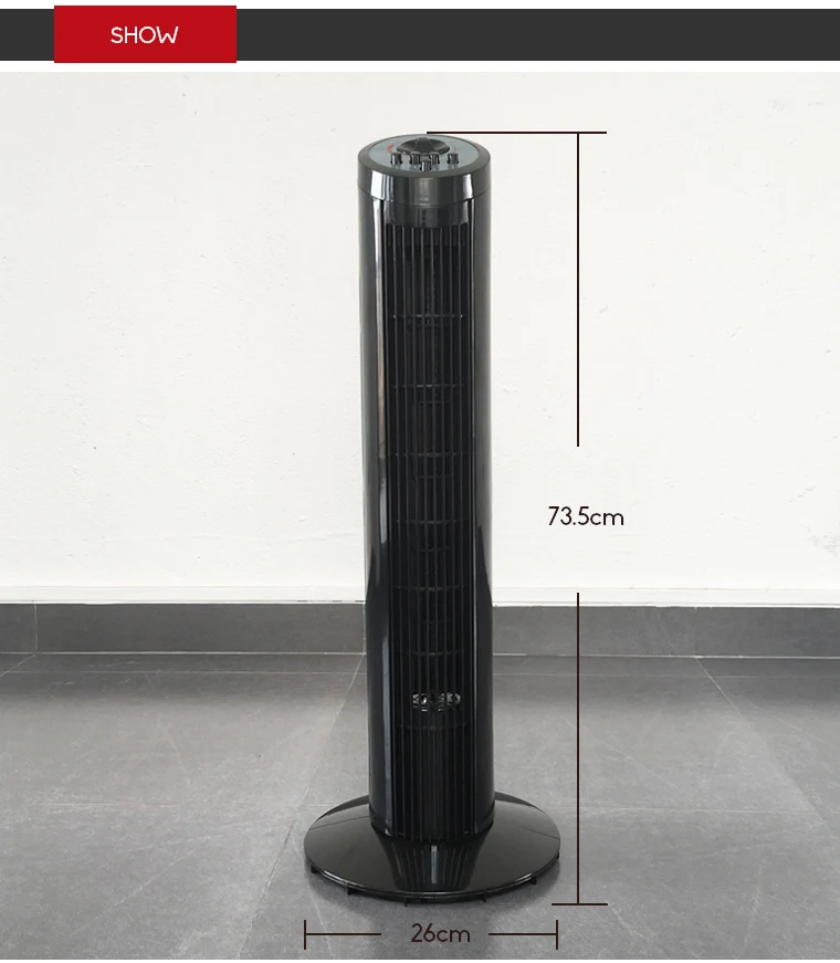 Ce Rohs 29 Inch Tower Fan Home Use Bladeless Tower Fan Stand Cool Air Cooling Tower Fan For