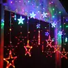 waterproof remote led curtain light decorative color changing indoor outdoor star string light for Christmas wedding birthday