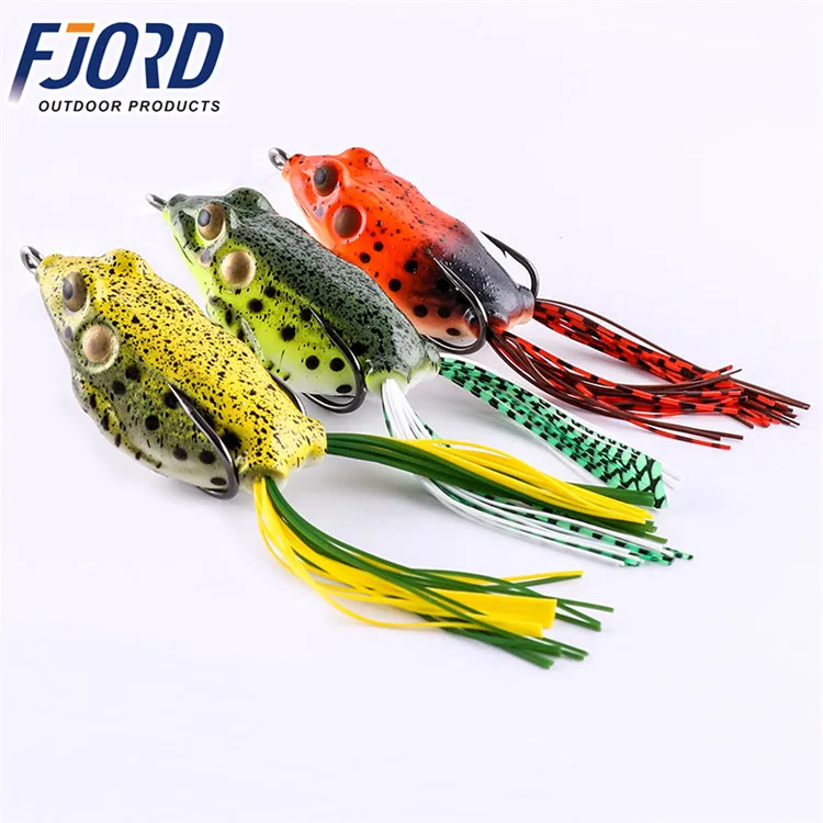 

FJORD 40mm/50mm/55mm/60mm Factory price jumping top fishing frog lures with high quality, Customized