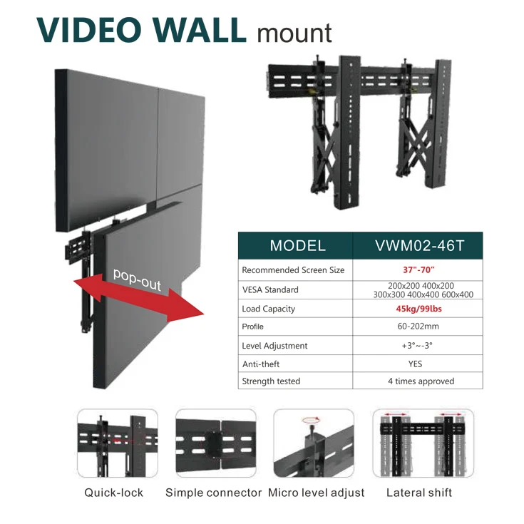 multi screen tv wall mount