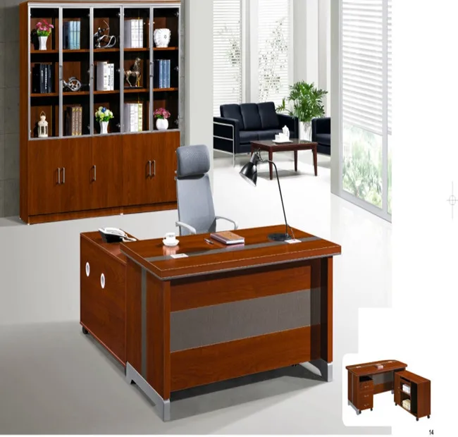 Modern 4 People Office Desk Mdf/mfc Chipboard Wooden Office Table