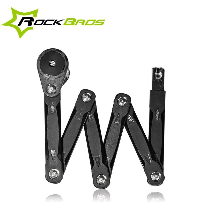 

ROCKBROS Anti Theft Bicycle Folding Lock Strong Alloy Steel Motorcycle Foldable Lock, Black