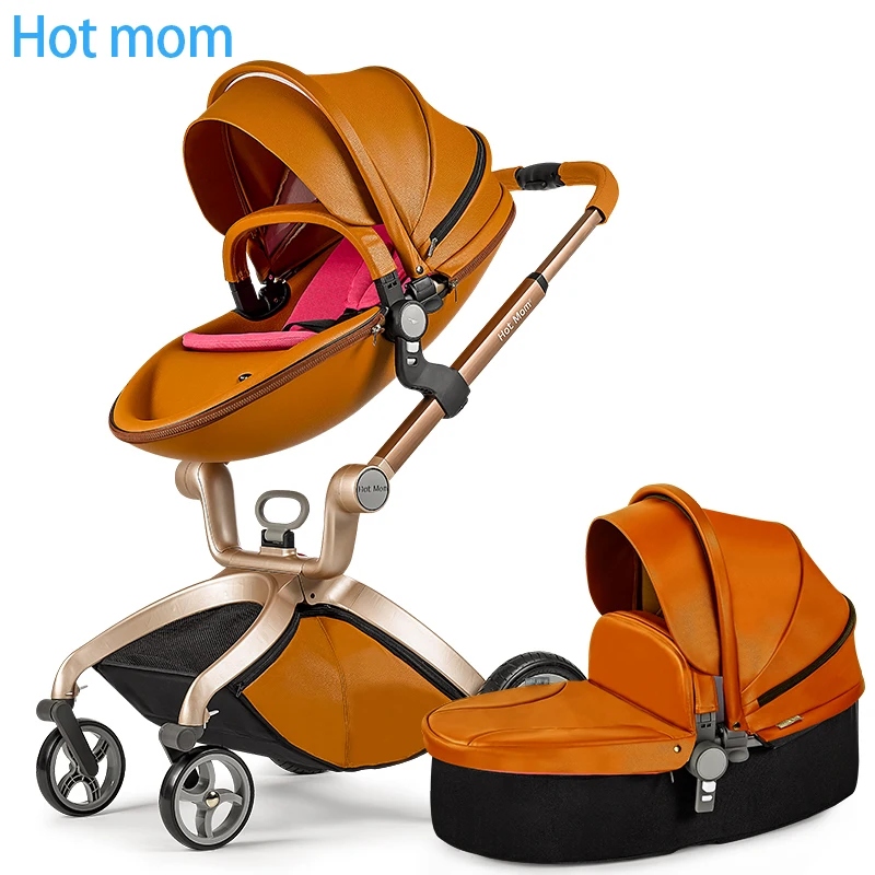 

Free shipping 2019 china high quality fashion Hot mum Baby Stroller 2 in 1Baby Stroller Baby pram, Brown;white;black