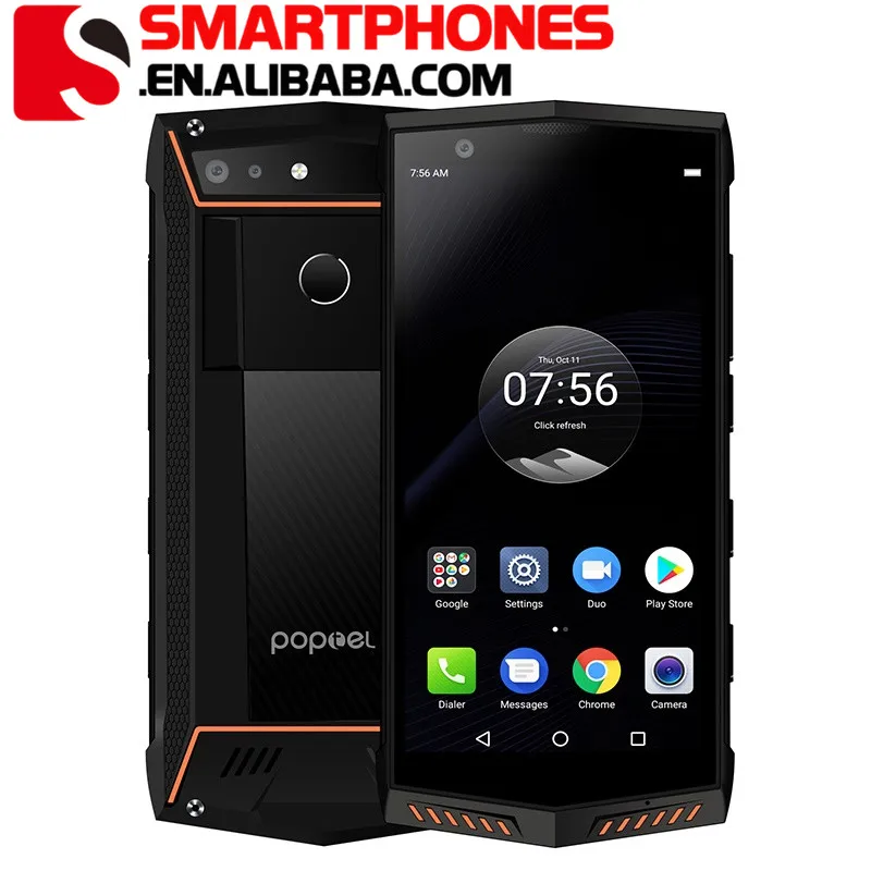 

POPTEL P60 Face ID Mobile Phone Android 8.1 6GB+128GB 5.7 Global Network 5000mah Wireless Charge Fingerprint MTK6763 Smartphone, N/a