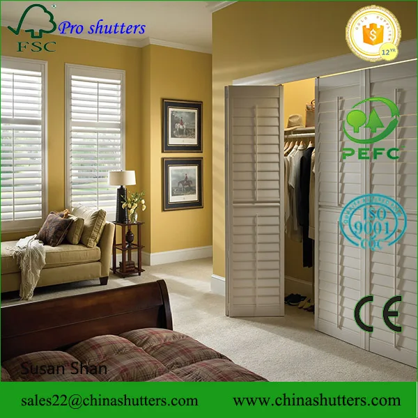 Solid Wood Louver Wardrobe Shutter Door Buy Wardrobe Shutter