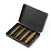 4Pcs S2 1-4#Alloy steel Double Side Titanium Plating Damaged stud bolt screw extractor remover Drill Bit Set