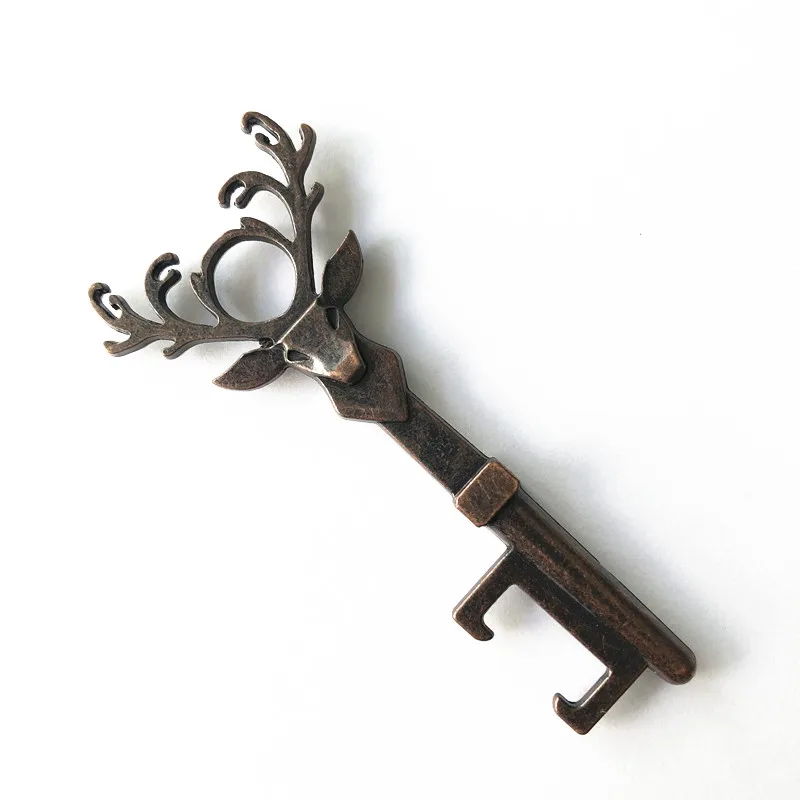 

2018 Christmas gifts elk key bottle opener, Copper;bronze