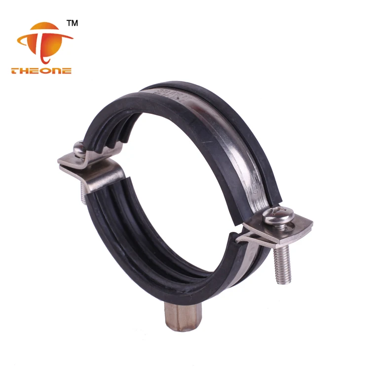 
Stainless Steel Heavy Duty Pipe Clamp With Rubber 