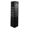cufflink black four sided mdf slatwall makeup display shelving stand with cabinet