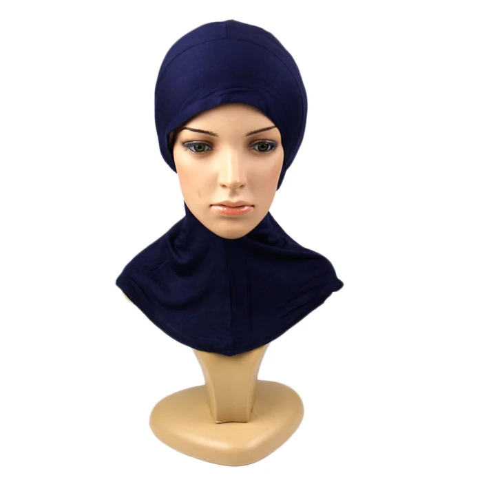 Ninja Chin Cover Plain Women Jersey Full Cover Solid Color Cotton Hijab Inner Under Scarf Hijab Cap