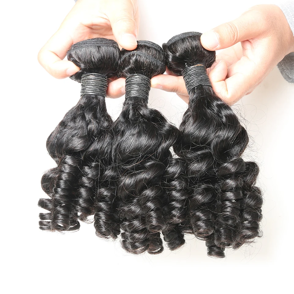 

wholesale cheap factory price Virgin Peruvian Hair Fumi Hair Bundles short fumi curl human hair weave extensions