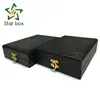High quality custom faux leather jewelry gift boxes wooden jewelry gift boxes with foam