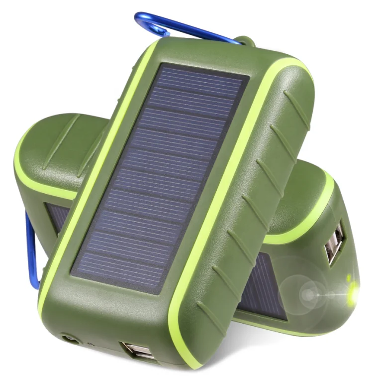 

Workingda Emergency Survival Solar Hand Crank Power bank with Self Powered Flashlight